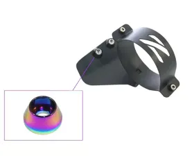 ZSPEC Design Black RHD Fuel Filter Bracket w/ Neochrome Washers Nissan 300ZX Z32 1990-1996
