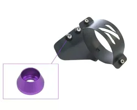 ZSPEC Design Black RHD Fuel Filter Bracket w/ Purple Washers Nissan 300ZX Z32 1990-1996