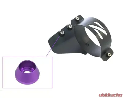 ZSPEC Design Black RHD Fuel Filter Bracket w/ Purple Washers Nissan 300ZX Z32 1990-1996 - 00843612190253