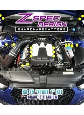 ZSPEC Design Burned Titanium Stage 1 Dress-Up Bolts Fastener Kit Audi S5 B8 EA837 3.0L 2008-2016                                     - 00843612190543 - Image 2