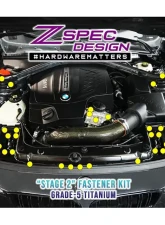 ZSPEC Design Gold Titanium Stage 2 Dress-Up Bolts Fastener Kit BMW 435i F32 3.0T 2014-2019                                     - 00843612190840 - Image 2