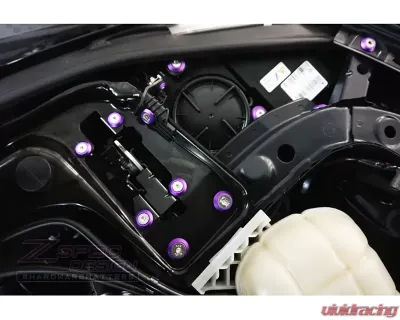 ZSPEC Design Gloss Purple Stainless & Billet Stage 2 Dress-Up Bolts Fastener Kit BMW 435i F32 3.0T 2014-2019 - 00843612191106