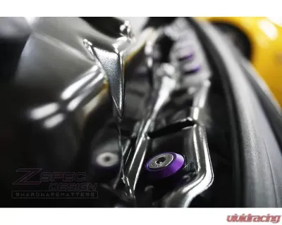 ZSPEC Design Gloss Purple Stainless & Billet Stage 2 Dress-Up Bolts Fastener Kit BMW 435i F32 3.0T 2014-2019 - 00843612191106