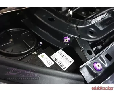 ZSPEC Design Gloss Purple Stainless & Billet Stage 2 Dress-Up Bolts Fastener Kit BMW 435i F32 3.0T 2014-2019 - 00843612191106