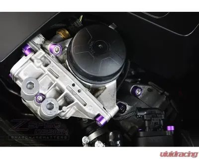 ZSPEC Design Gloss Purple Stainless & Billet Stage 2 Dress-Up Bolts Fastener Kit BMW 435i F32 3.0T 2014-2019 - 00843612191106
