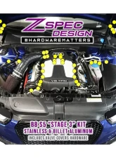 ZSPEC Design Neochrome Stainless & Billet Stage 3 Dress-Up Bolts Fastener Kit Audi S5 B8 3.0L 2007-2017                                     - 00843612191533 - Image 2