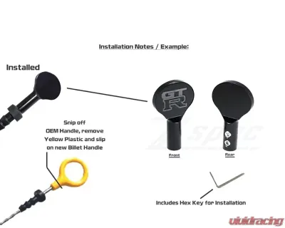 ZSPEC Design Billet Dipstick Handle w/ Hex Key & Logo Nissan GT-R R35 2009-2023 - 00843612196705