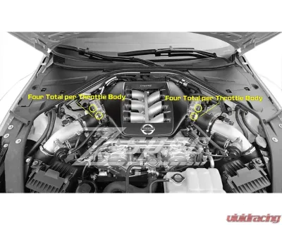 ZSPEC Design Black Grade-5 Titanium Throttle Bodies Fastener Kit Nissan Skyline GT-R | GTR R35 2007-2016 - 00843612196828