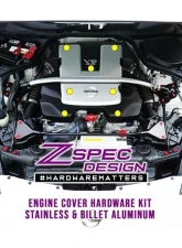 ZSPEC Design Stainless & Billet Engine Cover Fasteners w/ Bright White Washers Nissan 350Z DE | HR 2003-2009                                     - 00843612197078 - Image 3