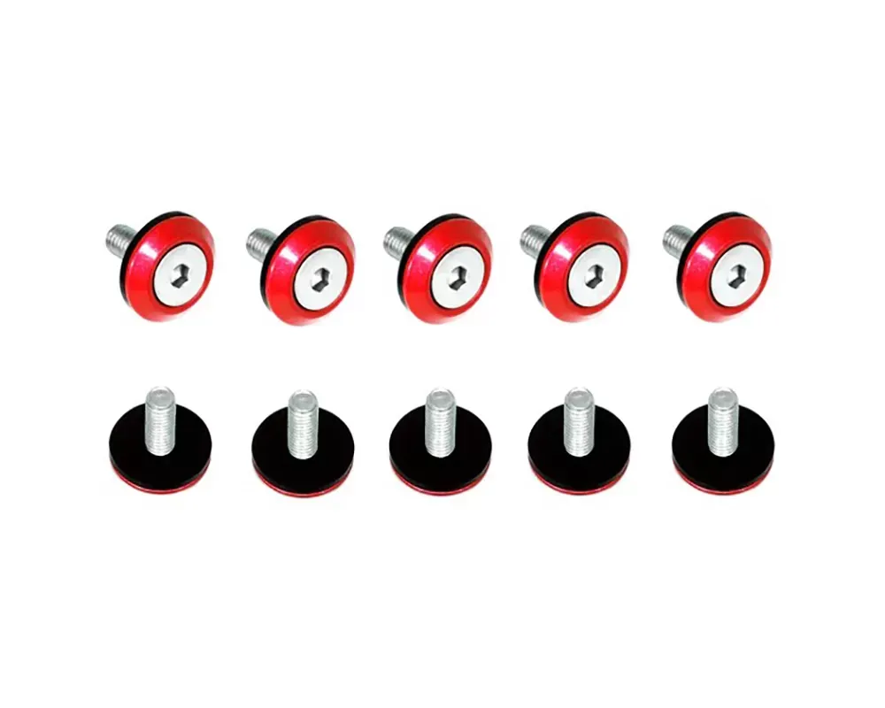 ZSPEC Design 10-Pack Stainless & Billet FHSC M5x20mm Fasteners w/ Gloss Yellow Washers - 00843612197252