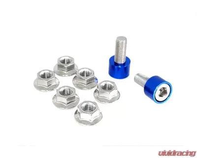 ZSPEC Design Bright White Stainless & Billet Strut Bar Fastener Kit Mitsubishi Lancer Evo X 2007-2013 - 00843612199584