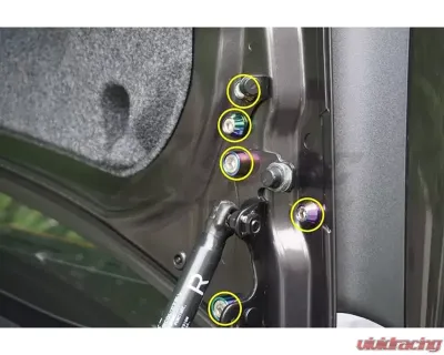 ZSPEC Design Stainless & Billet Trunk-Area Fastener Kit w/ Gloss Purple Washers Mitsubishi Lancer Evo 10 2007-2013 - 00843612199850