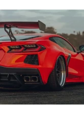 Street Hunter Carbon Fiber Rear Diffuser Chevrolet C8 Corvette Stingray 2020-2024                                     - SHD-C8-RD - Image 2