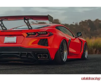 Street Hunter Carbon Fiber Rear Diffuser Chevrolet C8 Corvette Stingray 2020-2024 - SHD-C8-RD