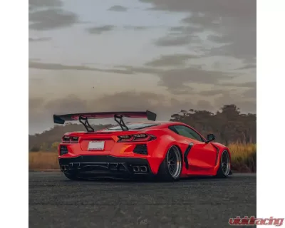Street Hunter Wide Body Kit w/ Carbon Fiber Front Lip Chevrolet C8 Corvette Stingray 2020-2024 - SHD-C8-WB-FLCF