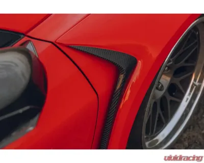 Street Hunter Wide Body Kit w/ Carbon Fiber Front Lip Chevrolet C8 Corvette Stingray 2020-2024 - SHD-C8-WB-FLCF