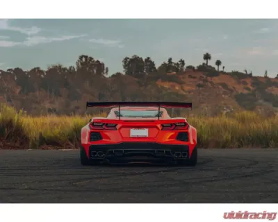 Street Hunter Wide Body Kit w/ Carbon Fiber Front Lip Chevrolet C8 Corvette Stingray 2020-2024 - SHD-C8-WB-FLCF