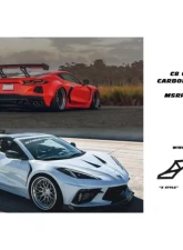 Street Hunter Carbon Fiber Rear Wing Chevrolet C8 Corvette Stingray 2020-2024                                     - SHD-C8-Wing - Image 6