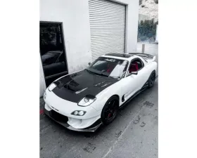 Street Hunter Carbon Fiber / FRP V-Mount Hood Mazda RX-7 1993-2002