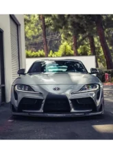 Street Hunter Carbon Fiber Front Lip (Stock Body) Toyota Supra A90 2020-2024                                     - SHD-Supra-FL-CF - Image 3