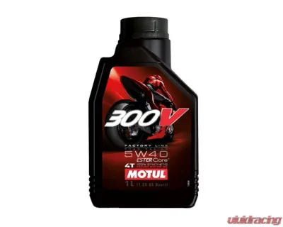 Motul 300V 5W-40 Factory Line Road Racing Motor Oil 1L (1.05 qt.) - 104112