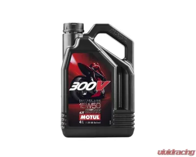 Motul 300V 15W-50 Factory Line Road Racing Motor Oil 4L (1.06 gal) - 104129