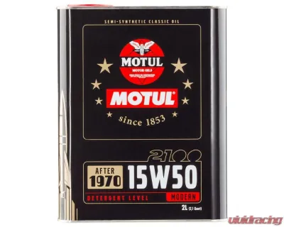 Motul 2100 15W-50 Classic Motor Oil 2L (2.1qt) - 104512
