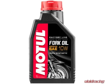 Motul 10W Fork Oil Factory Line Medium 1L (1.05 qt.) - 105925
