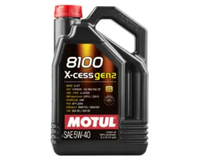 Motul 8100 5W-40 X-Cess Gen2 Motor Oil 5L (1.3 gal.)
