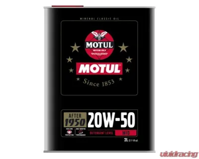 Motul 20W50 Classic Performance Motor Oil 2L (2.1qt) - 110621