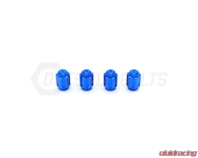 Dress Up Bolts Gear Titanium Valve Stem Caps Set of 4 - ACC-002-Ti-BLU