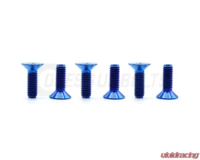 Dress Up Bolts Countersunk Design Titanium Hardware Steering Wheel Kit - ACC-003-Ti-BLU