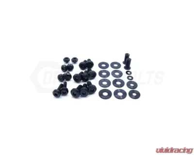 Dress Up Bolts Titanium Hardware Hood Kit BMW E9X 335i 2007-2013 - BMW-007-Ti-BLK