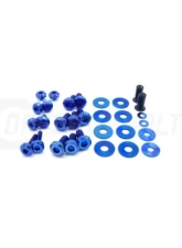 Dress Up Bolts Titanium Hardware Hood Kit BMW E9X 335i 2007-2013                                     - BMW-007-Ti-BLU - Image 4