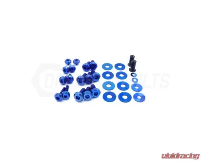 Dress Up Bolts Titanium Hardware Hood Kit BMW E9X 335i 2007-2013 - BMW-007-Ti-BLU
