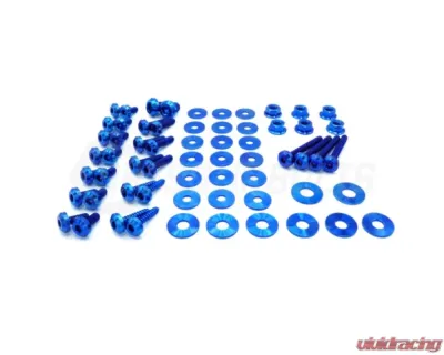 Dress Up Bolts Stage 1 Titanium Hardware Engine Bay Kit BMW E82 135i 2007-2012 - BMW-008-Ti-BLU