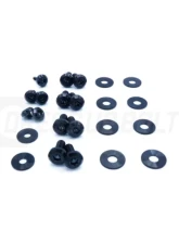 Dress Up Bolts Titanium Hardware Hood Kit BMW E82 135i 2007-2012                                     - BMW-010-Ti-BLK - Image 3