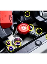 Dress Up Bolts Stage 2 Titanium Hardware Engine Bay Kit BMW F80 M3 2014-2018                                     - BMW-018-Ti-PRP - Image 5