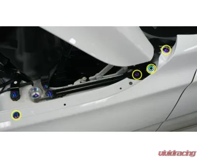 Dress Up Bolts Titanium Hardware Upper Fender Kit BMW F80 M3 2014-2018 - BMW-019-Ti-GLD