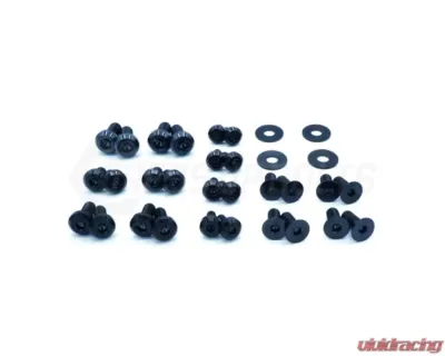 Dress Up Bolts Titanium Hardware Door Kit BMW F80 M3 2014-2018 - BMW-021-Ti-BLK