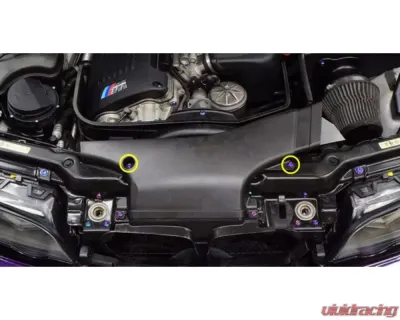 Dress Up Bolts Titanium Hardware Air Intake Scoop Kit BMW E46 M3 2000-2006 - BMW-025-Ti-BLK
