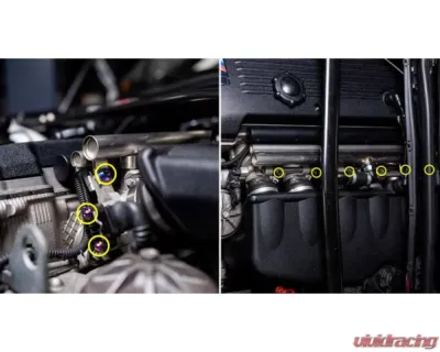 Dress Up Bolts Titanium Hardware Throttle Body Kit BMW S54B32 Engine - BMW-031-Ti-BLK