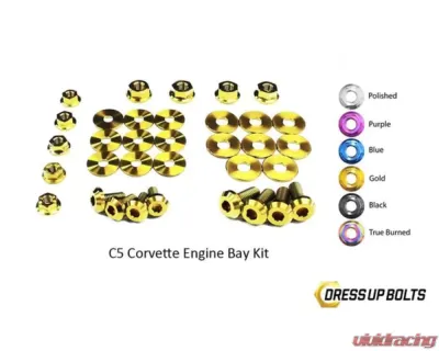 Dress Up Bolts Titanium Engine Bay Kit Chevrolet Corvette C5 | Z06 1997-2004 - CHE-002-Ti-GLD