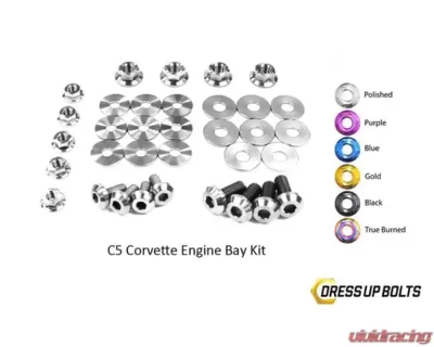 Dress Up Bolts Titanium Engine Bay Kit Chevrolet Corvette C5 | Z06 1997-2004 - CHE-002-Ti-POL