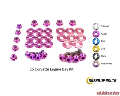 Dress Up Bolts Titanium Engine Bay Kit Chevrolet Corvette C5 | Z06 1997-2004 - CHE-002-Ti-PRP