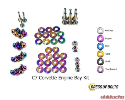 Dress Up Bolts Titanium Engine Bay Kit Chevrolet Corvette C7 2014-2019 - CHE-003-Ti-TB