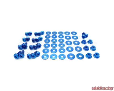 Dress Up Bolts Stage 1 Titanium Hardware Engine Bay Kit Dodge Charger 2015-2021 - DOD-003-Ti-BLU