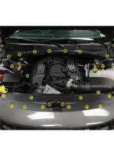 Dress Up Bolts Stage 2 Titanium Hardware Engine Bay Kit Dodge Charger 2015-2021                                     - DOD-004-Ti-BLU - Image 3