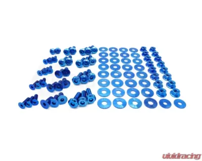 Dress Up Bolts Titanium Hardware Door Kit Dodge Charger 2015-2021 - DOD-006-Ti-BLU