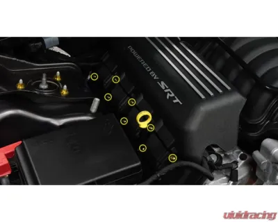 Dress Up Bolts Titanium Hardware Coil Pack Kit Dodge Charger 392 6.4L Hemi Engine - DOD-008-Ti-BLK